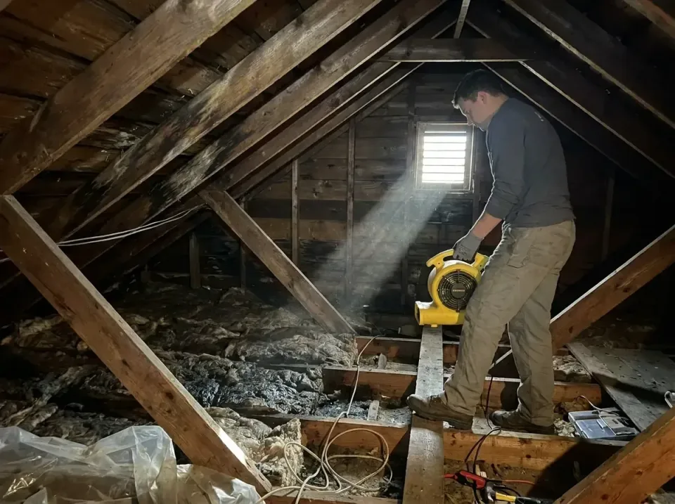 attic-water-damage-drying-proc-007 — frequently asked questions, Emergency Water Extraction & 24/7 Flood Response in Glassbo…
